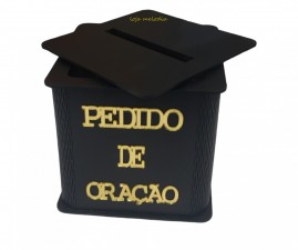 Gazfilacio Pedido De Orao Letra Em Dourado Luxo Preto